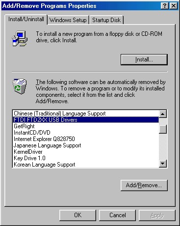 232-245 win 98 d2xx add-remove programs